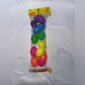 VINTAGE EASTER MAGIC PLASTIC EGGS. GENERAL FOAM PLASTICS. 12 EGGS. NEW OLD STOCK